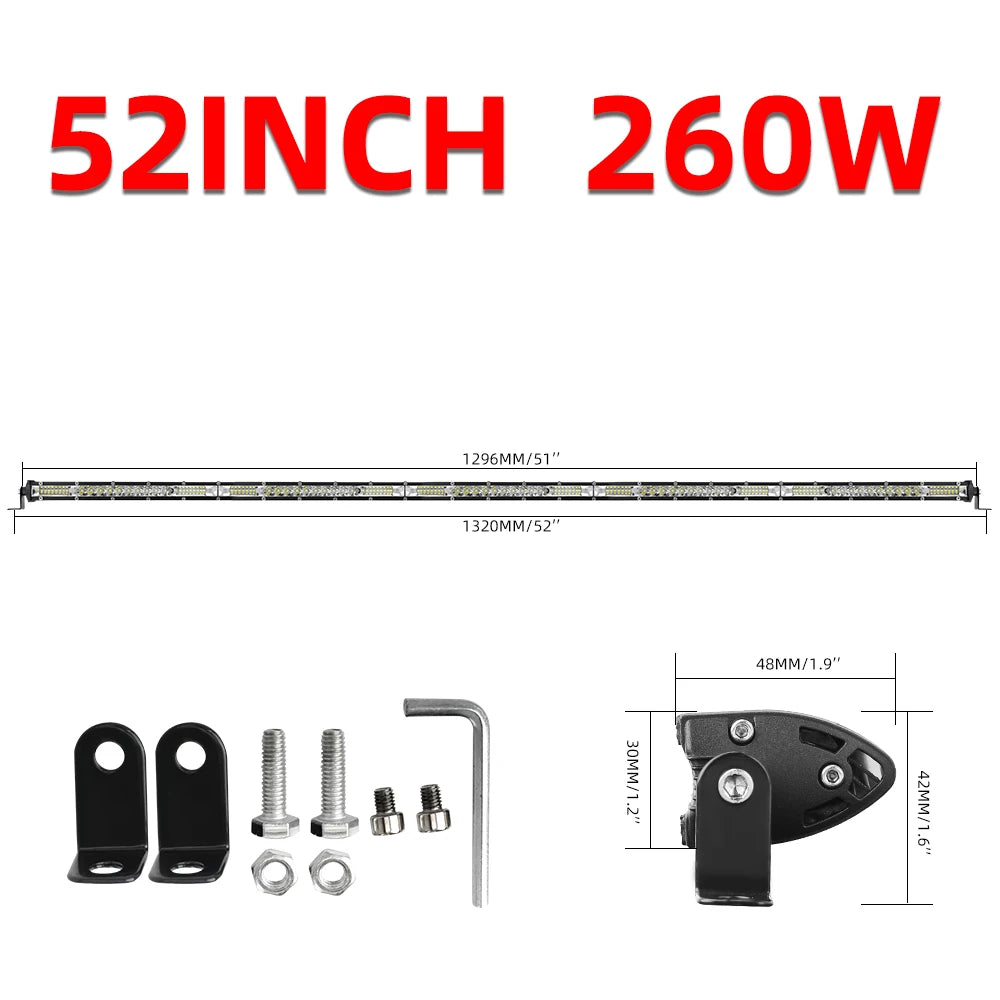 Double Row LED Lightbar 12" - 52"