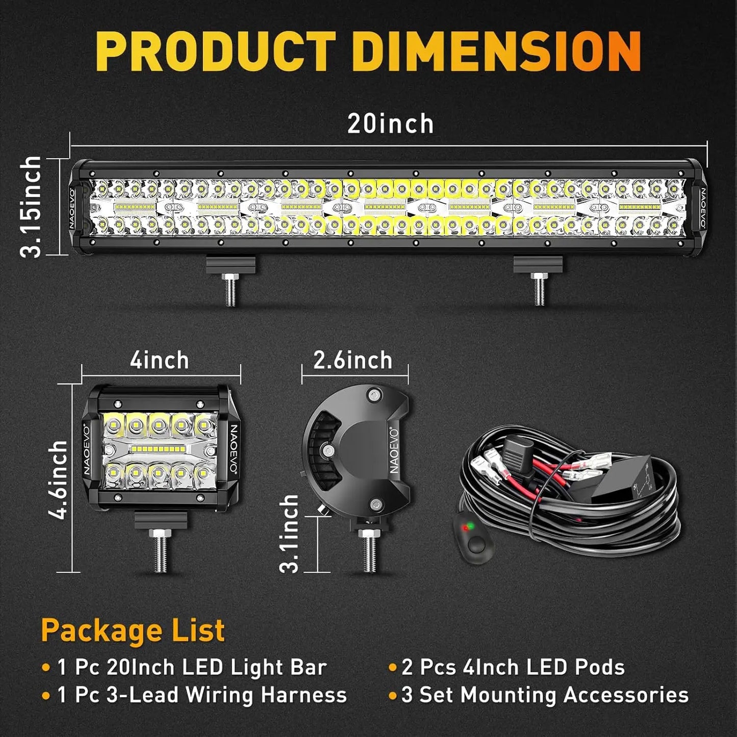 20" Light Bar Bunde Pack