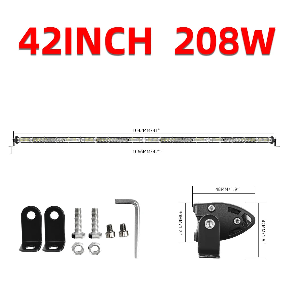 Double Row LED Lightbar 12" - 52"