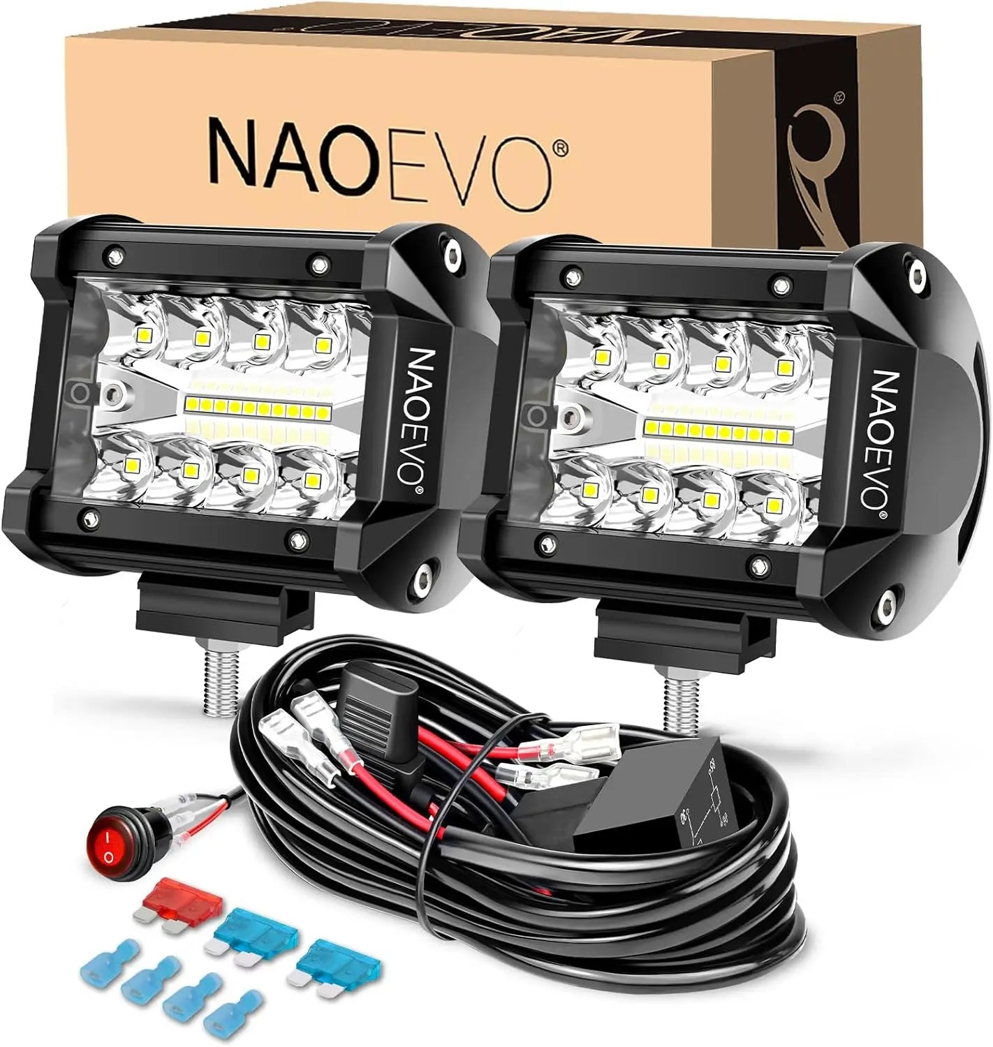 4" LED Spot Lights x2