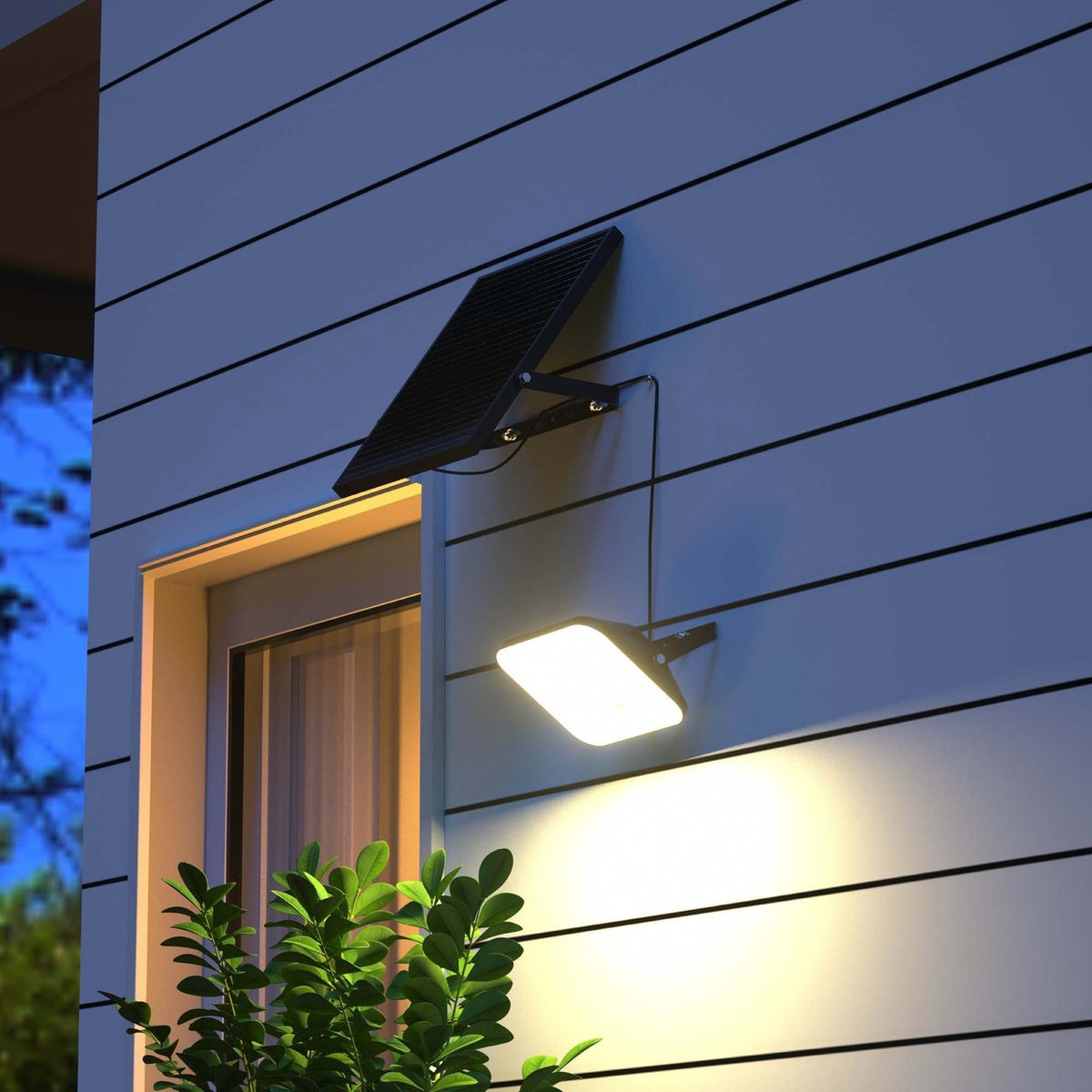 Solar Motion Sensor Flood Light - FREE Gift Included